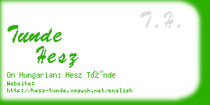 tunde hesz business card